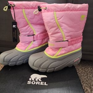 Sorel Pink and Gray Winter Boots